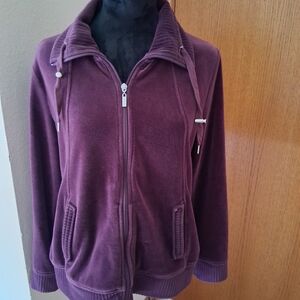 Croft & Barrow Women's Plush Purple Teddy Jacket
